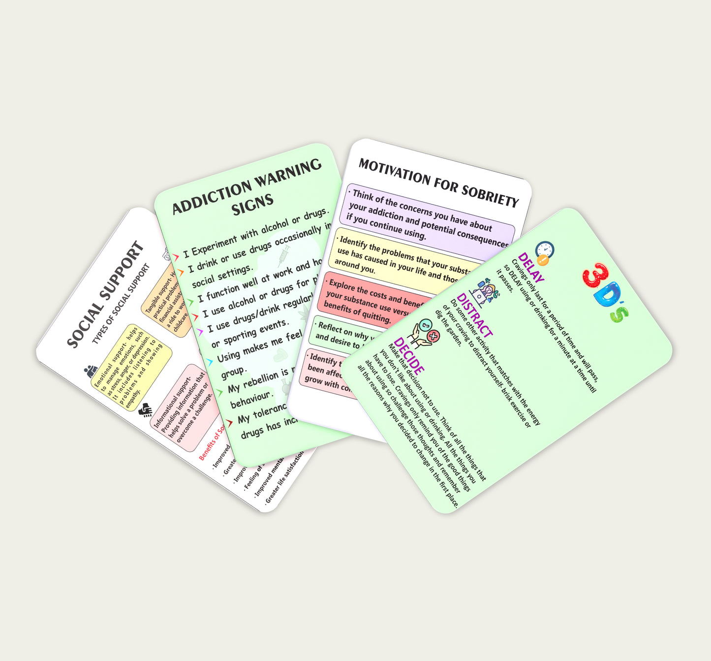 Substance Use Recovery Coping Cards