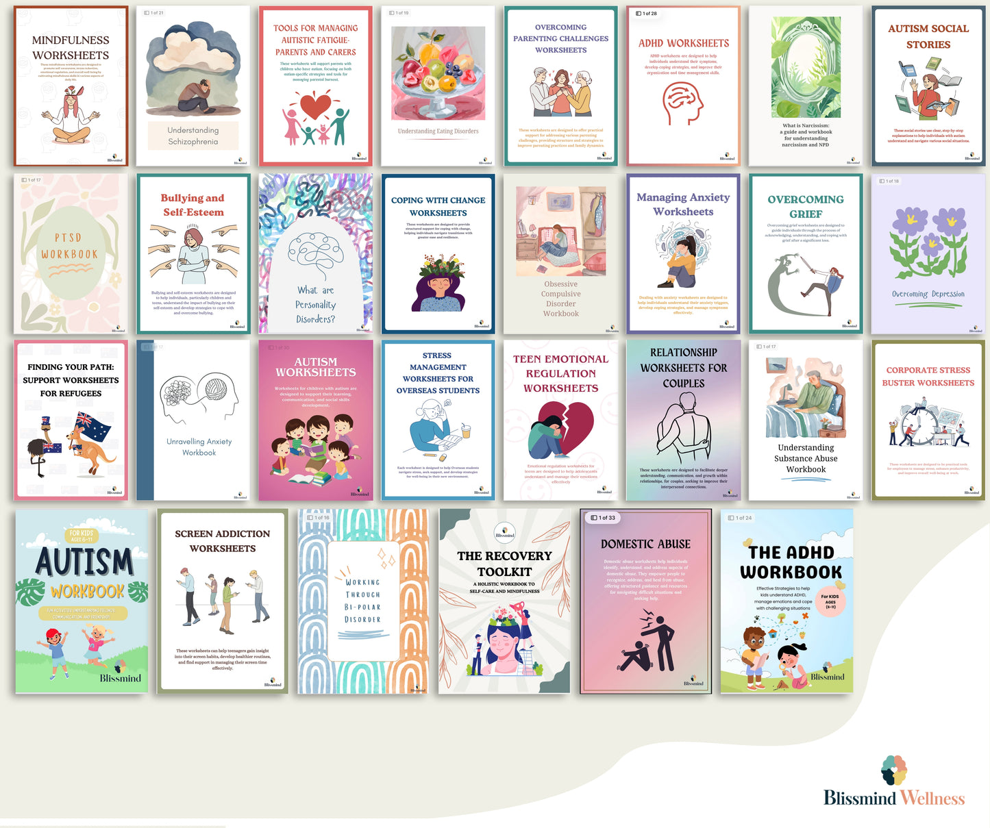 Ultimate Mental Health Mega Bundle (30 digital PDFs)