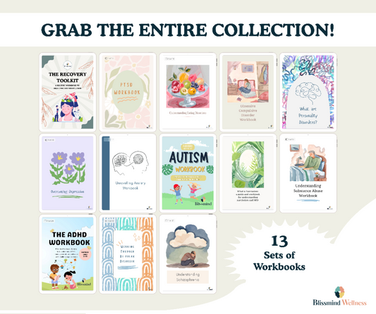 Mental Health Workbook Mega Bundle (13 Digital PDFs)