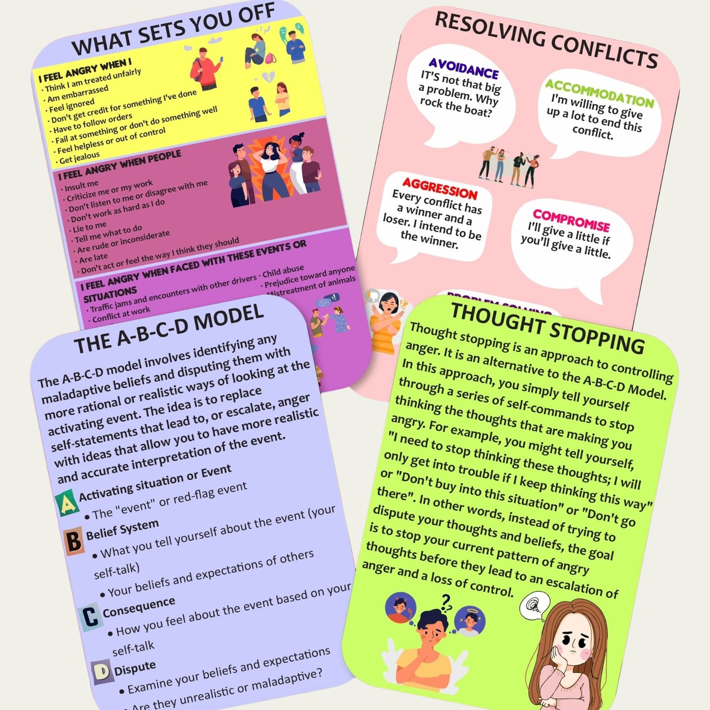 Anger Management Coping Cards